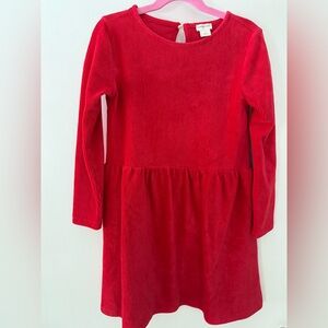 Crewcuts Vibrant Red Corduroy Dress